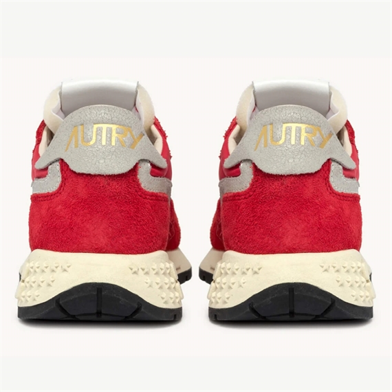 Autry Reelwind Low Sneakers, Red Nylon/Suede